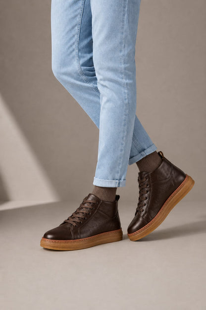 ELEVADO MARRON- CUIR 100% VÉRITABLE
