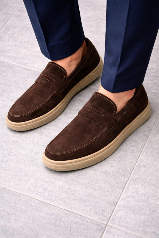 ALAVA MARRON-DAIM 100% VÉRITABLE